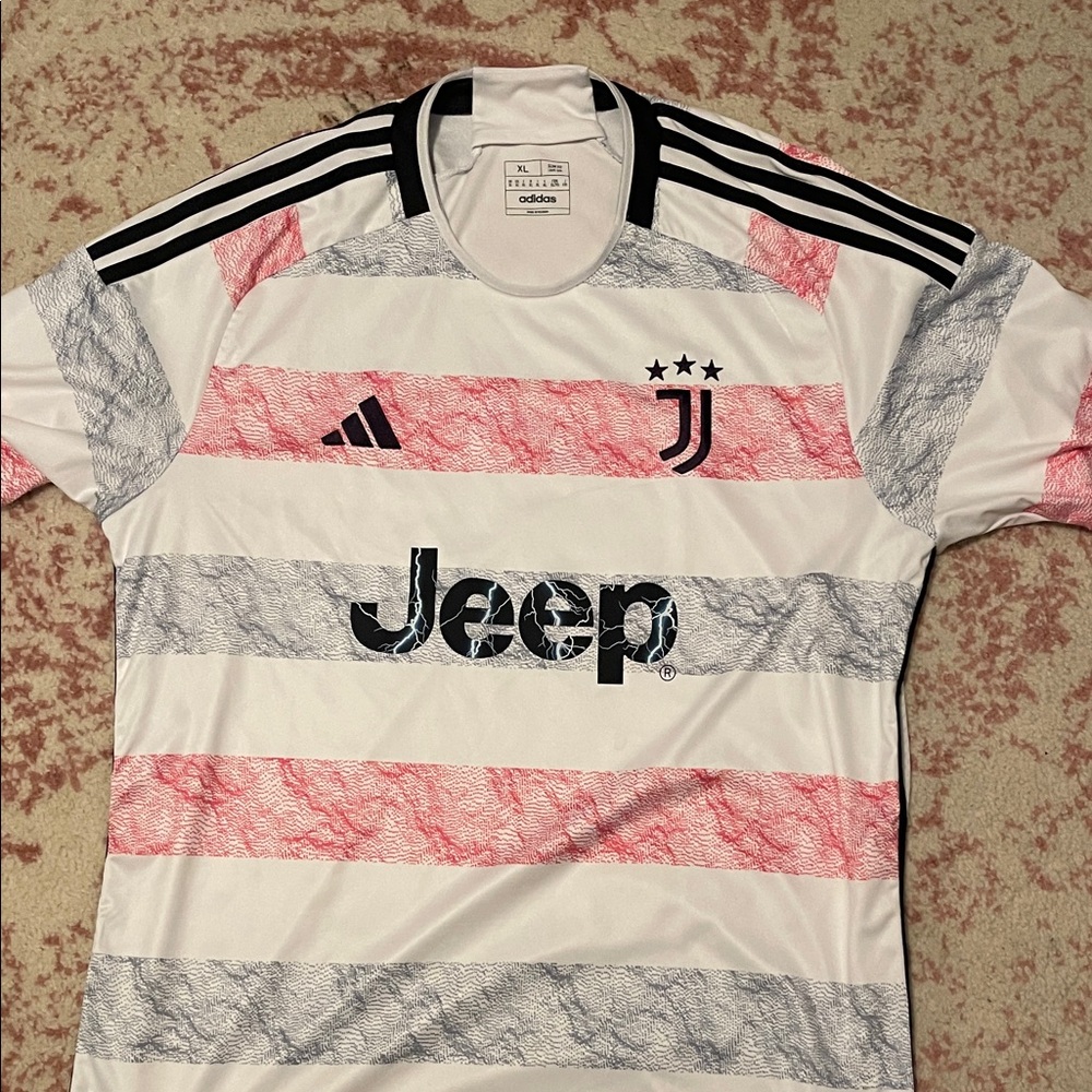 Adidas Juventus Men's Soccer Jersey - White, Black, Red